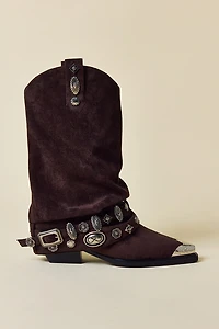 Azalea Wang Ashraf Belted Western Boots