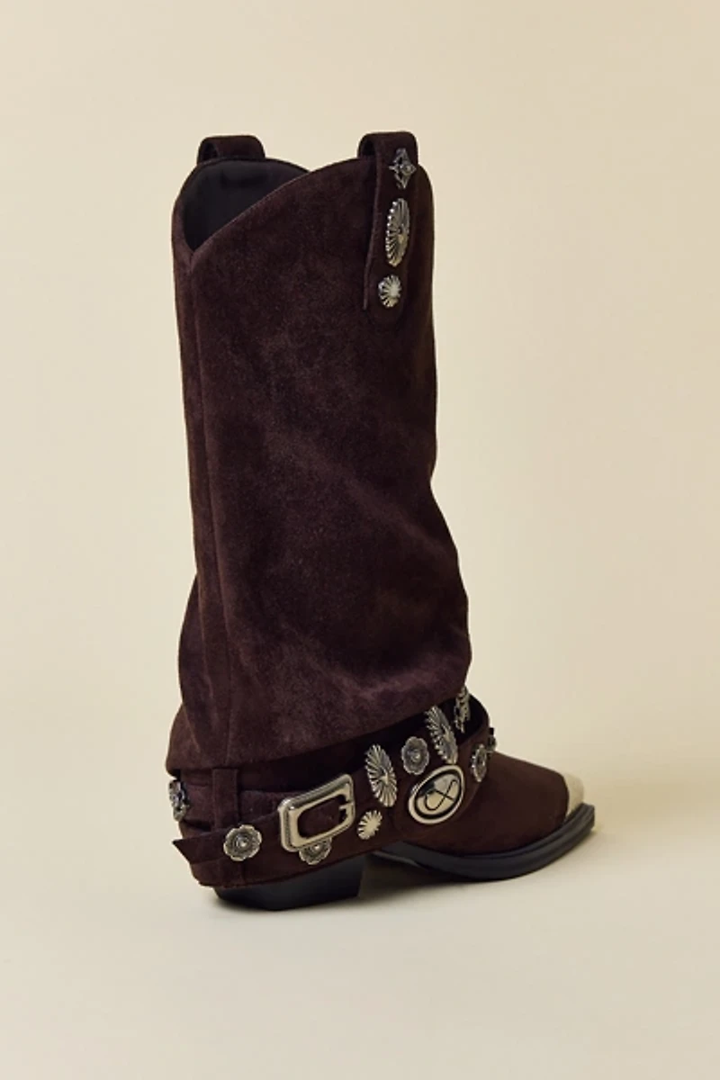 Azalea Wang Ashraf Belted Western Boots