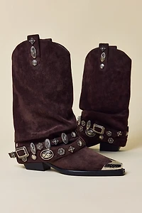 Azalea Wang Ashraf Belted Western Boots