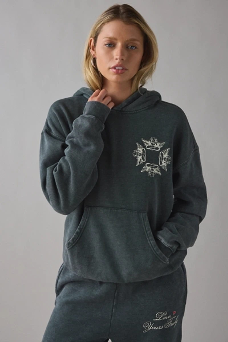 Boys Lie Yours V2 Racer Truly Graphic Hoodie Sweatshirt