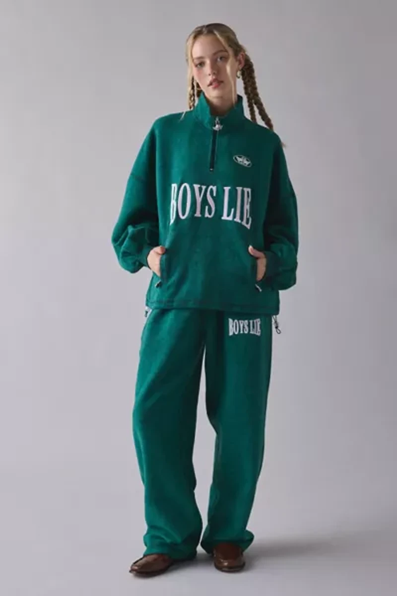 Boys Lie A1 Green Envy Graphic Quarter Zip Pullover