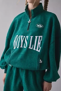 Boys Lie A1 Green Envy Graphic Quarter Zip Pullover
