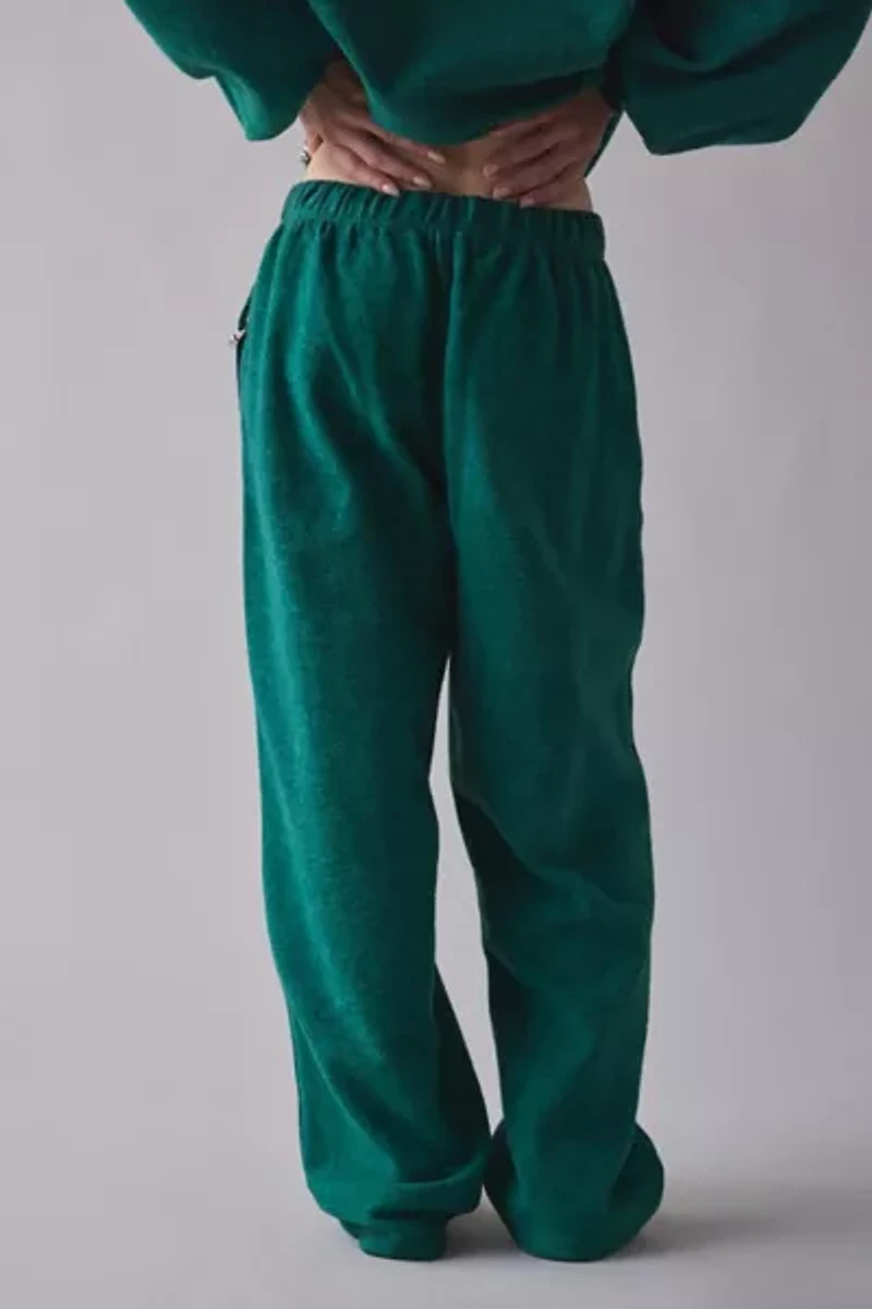 Boys Lie Alex Green Envy Fleece Wide Leg Sweatpant
