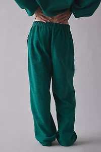 Boys Lie Alex Green Envy Fleece Wide Leg Sweatpant