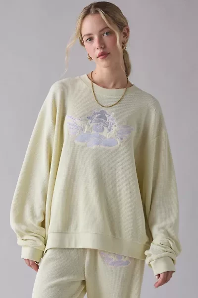 Boys Lie Kara Pastel Me Cherub Embroidered Graphic Crew Neck Pullover