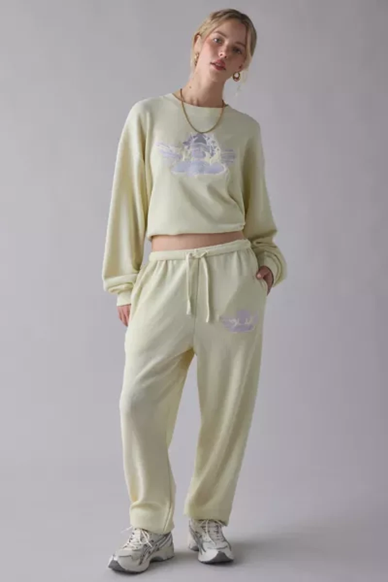 Boys Lie Kimmy Pastel Me Cherub Embroidered Graphic Jogger Sweatpants