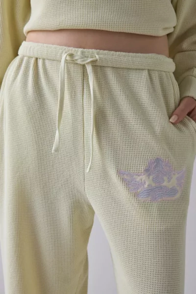 Boys Lie Kimmy Pastel Me Cherub Embroidered Graphic Jogger Sweatpants
