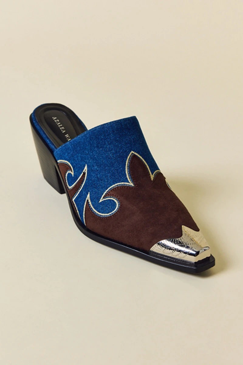 Azalea Wang Cecily Western Heeled Mule
