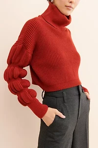 Glamorous Puff Sleeve Turtleneck