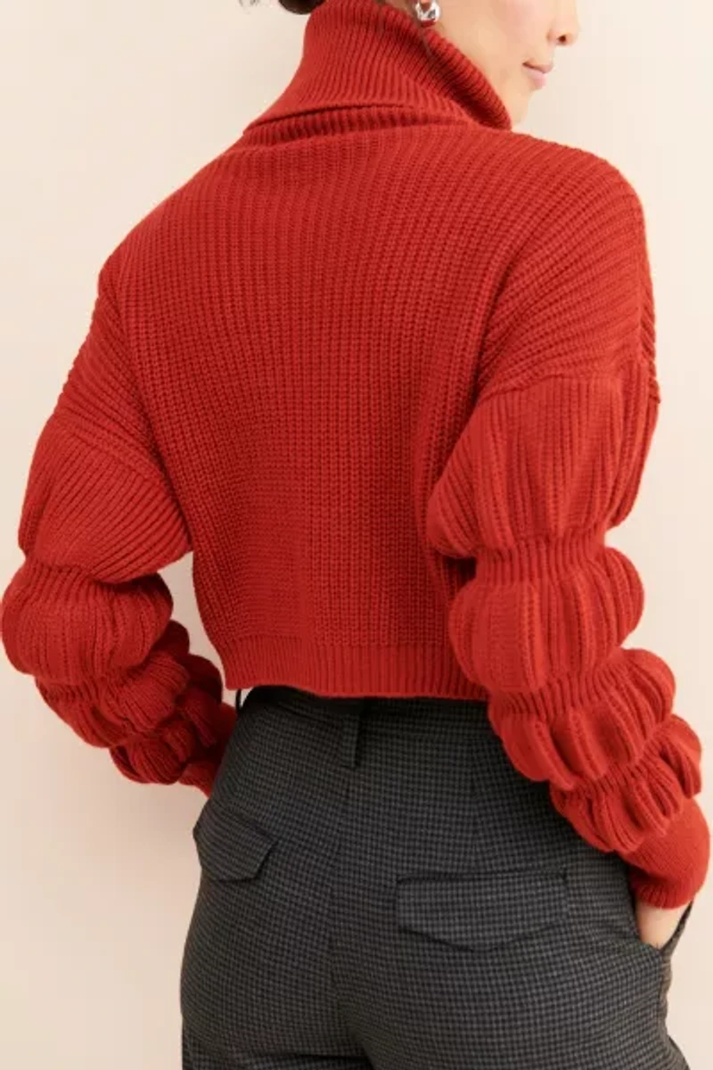 Glamorous Puff Sleeve Turtleneck