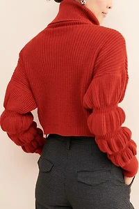 Glamorous Puff Sleeve Turtleneck