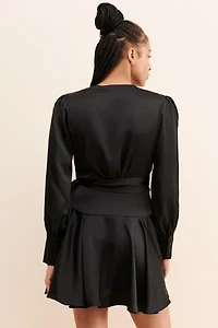 Glamorous Long Sleeve Wrap Dress