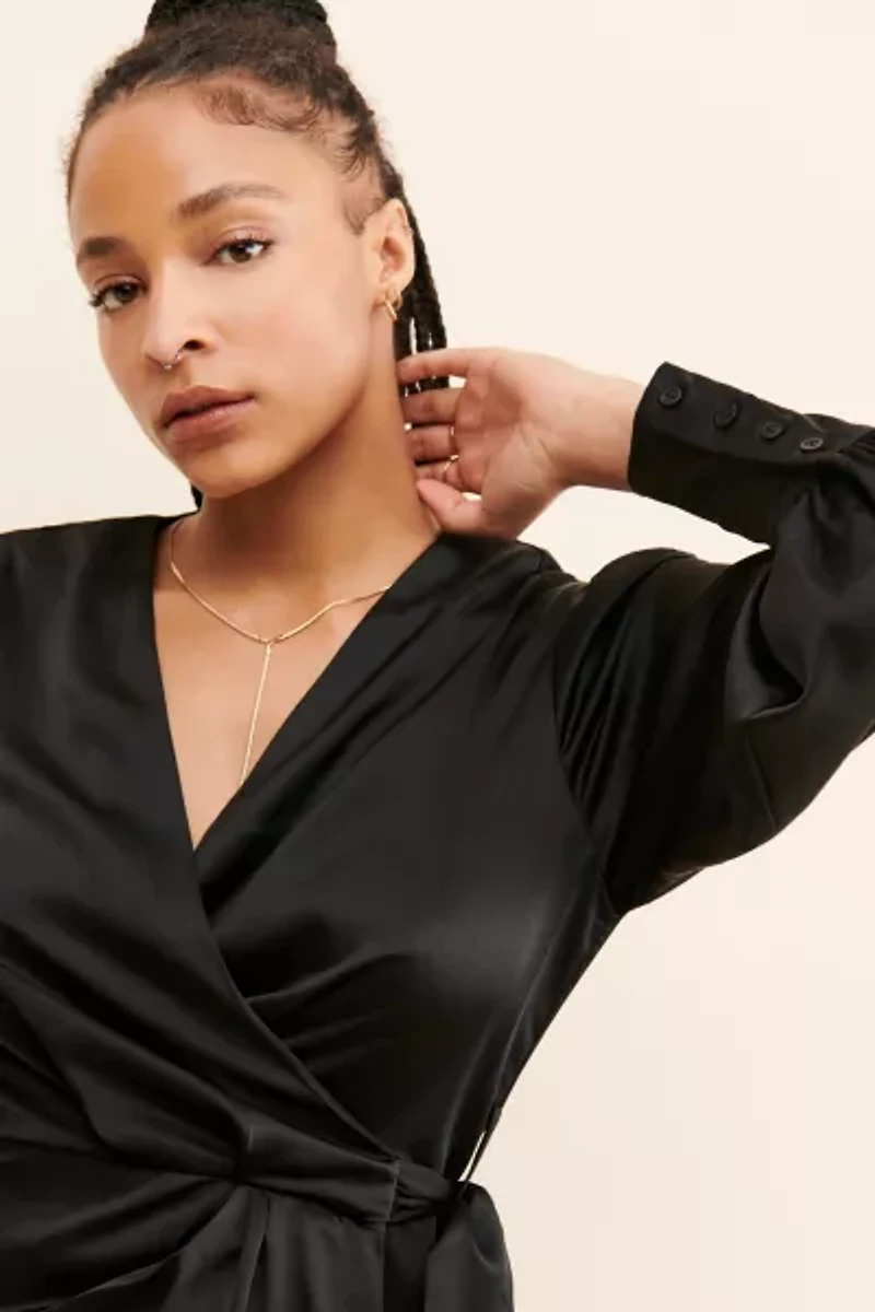 Glamorous Long Sleeve Wrap Dress