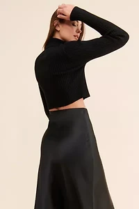Grey Lab Cropped Knit Sweater