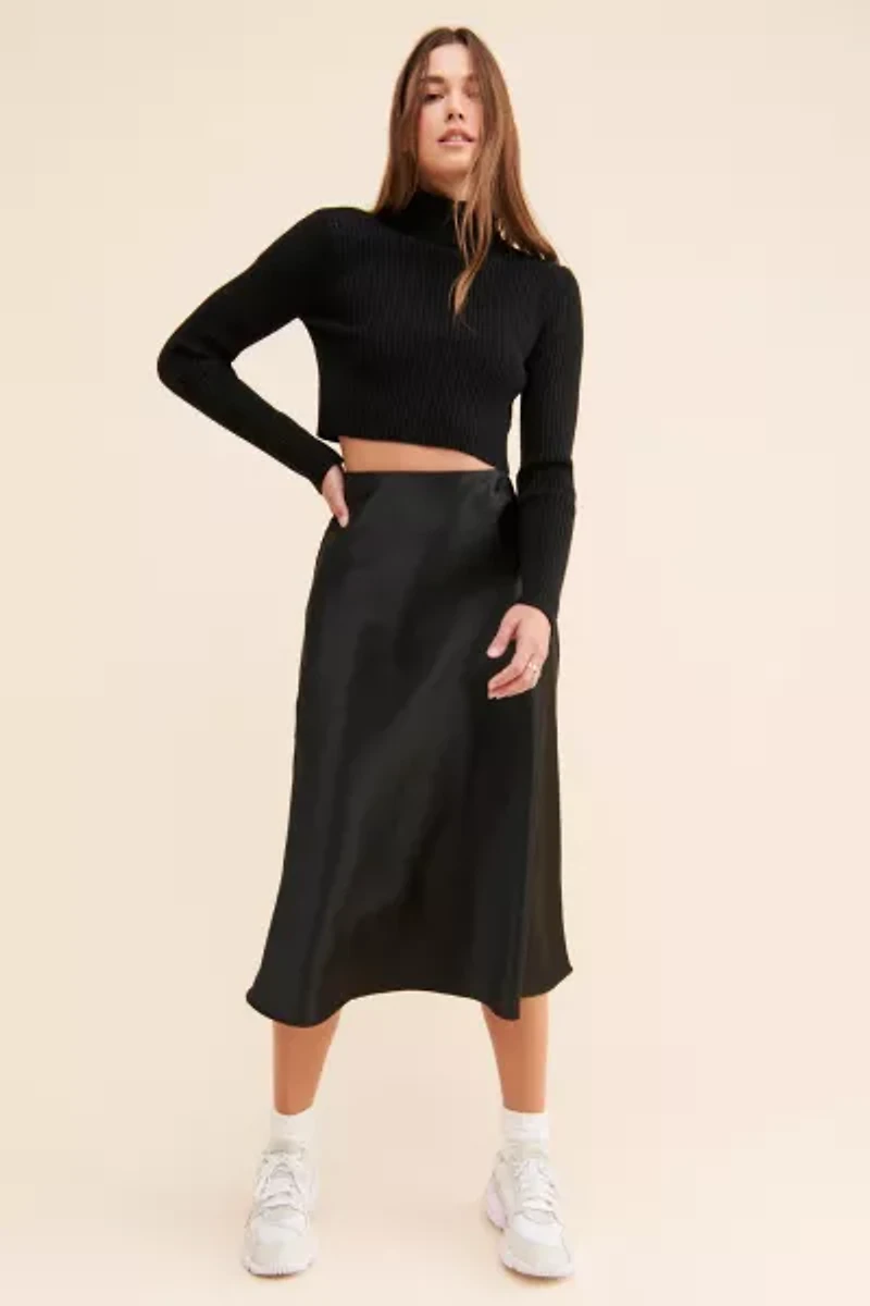 Grey Lab Cropped Knit Sweater