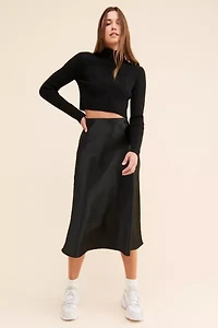 Grey Lab Cropped Knit Sweater