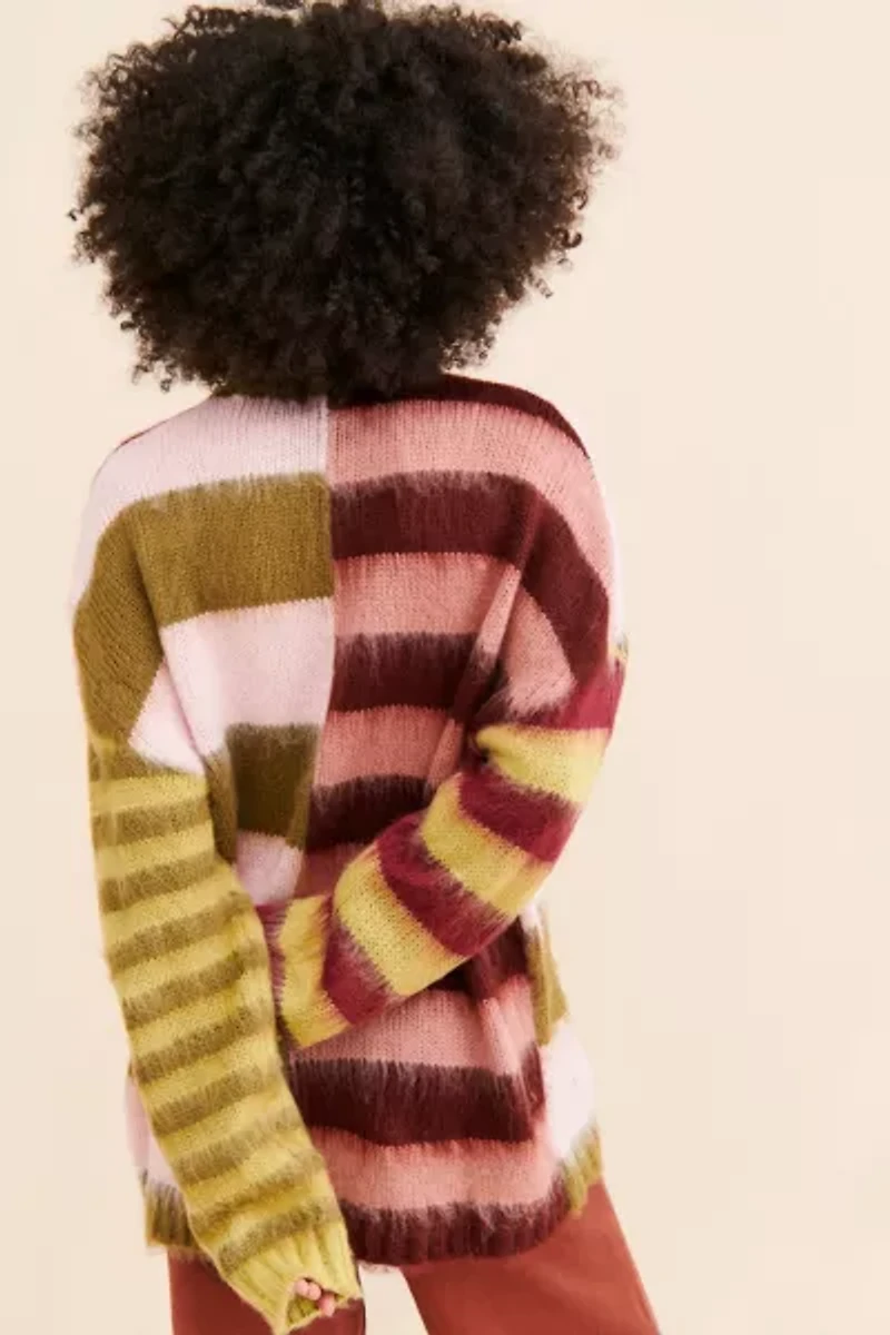 The Ragged Priest Wander Oversized Stripe Knit Sweater