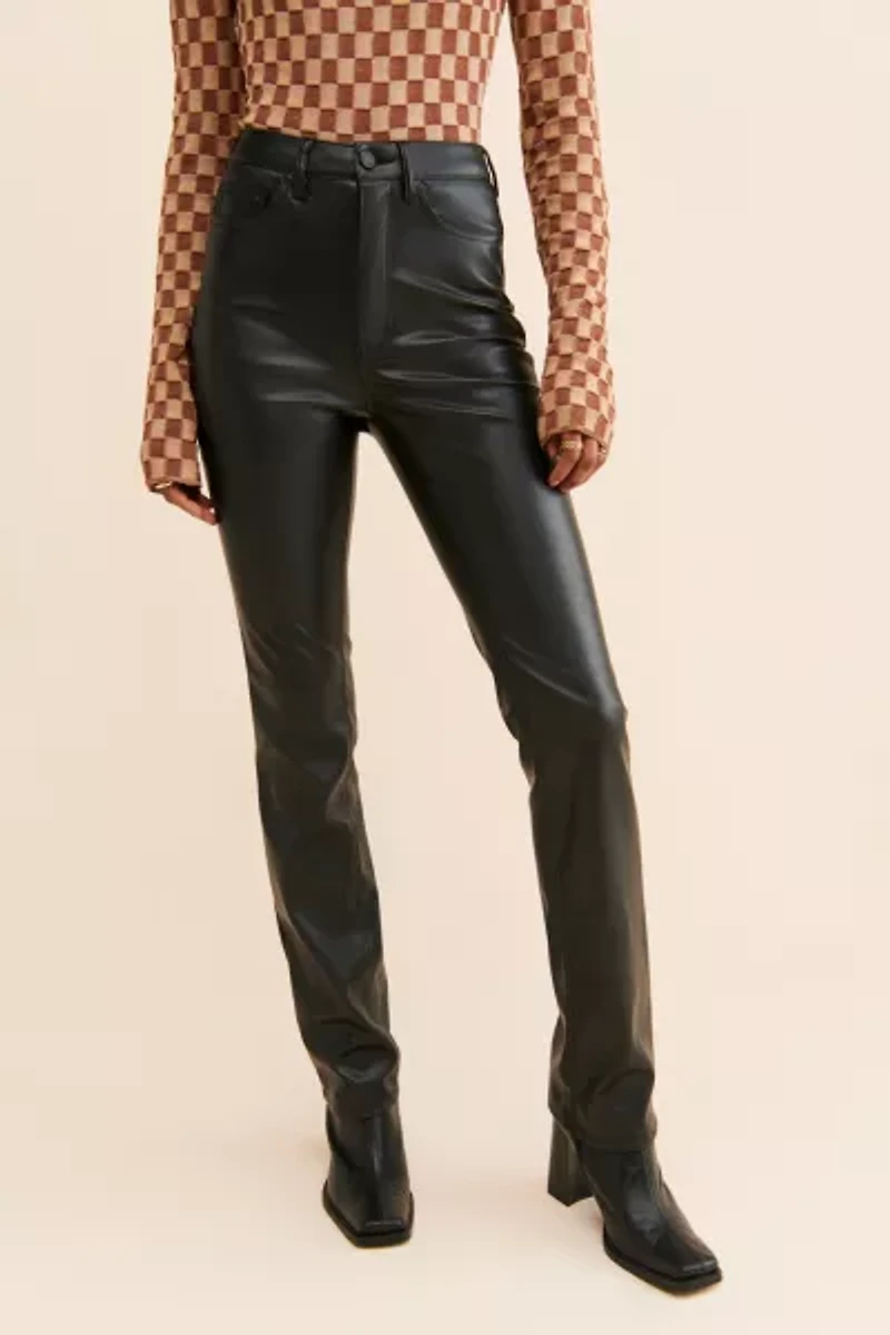 AFRM Heston High-Rise Vegan Leather Pants