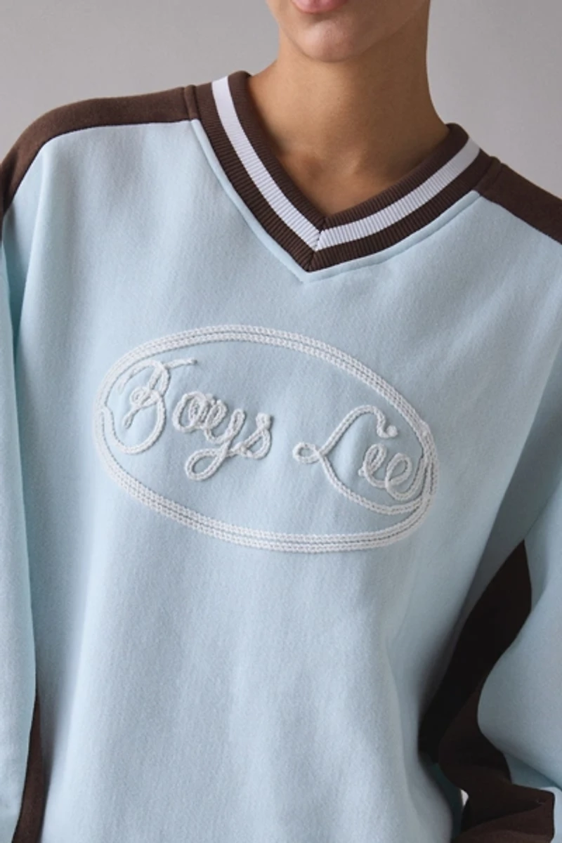 Boys Lie Hayley Lasso’d Up Embroidered Graphic V-Neck Pullover