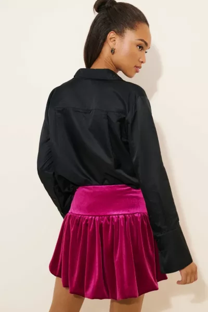 Dot and Lu Velvet Becca Bubble Skirt
