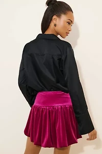 Dot and Lu Velvet Becca Bubble Skirt