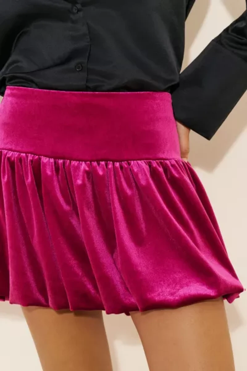 Dot and Lu Velvet Becca Bubble Skirt