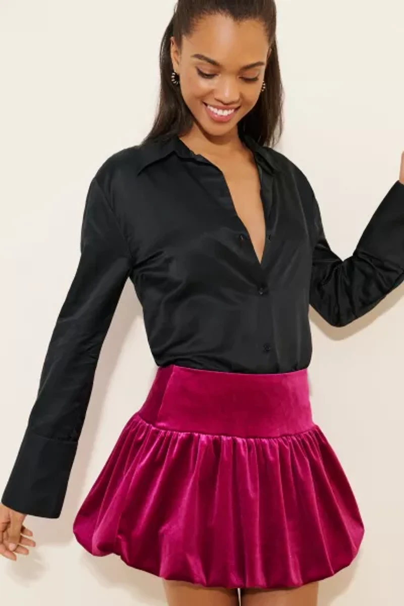 Dot and Lu Velvet Becca Bubble Skirt