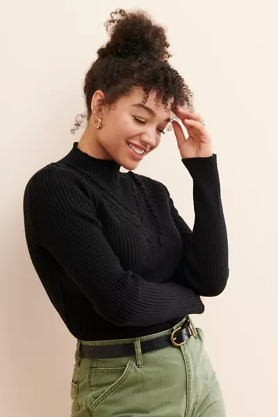 English Factory Mini Ruffle Sweater Top