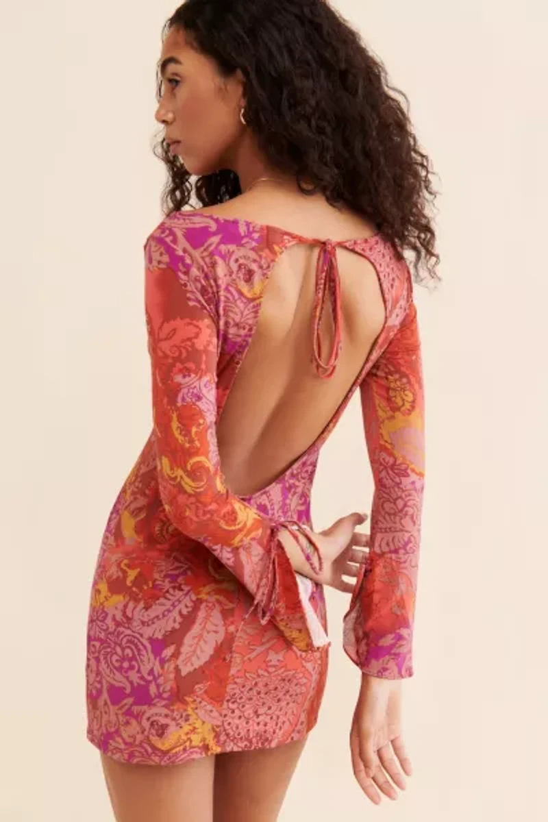 Silence + Noise Sandra Long Sleeve Mini Dress