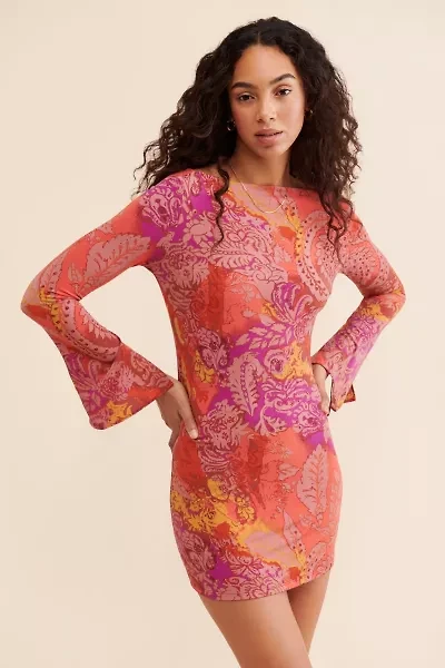 Silence + Noise Sandra Long Sleeve Mini Dress