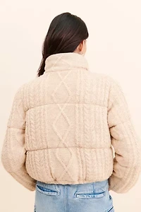 [BLANKNYC] Cable Knit Puffer