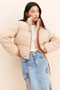 [BLANKNYC] Cable Knit Puffer