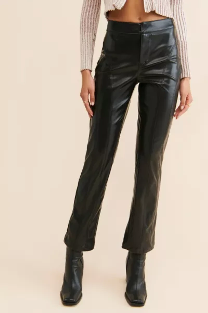 Silence + Noise Sydney Vegan Leather Moto Pants