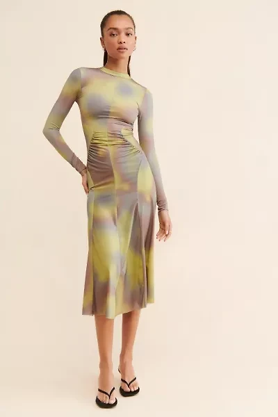 Silence + Noise Tiffany Lace-Up Midi Dress