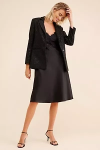 Endless Rose Classic Tweed Sequin Blazer