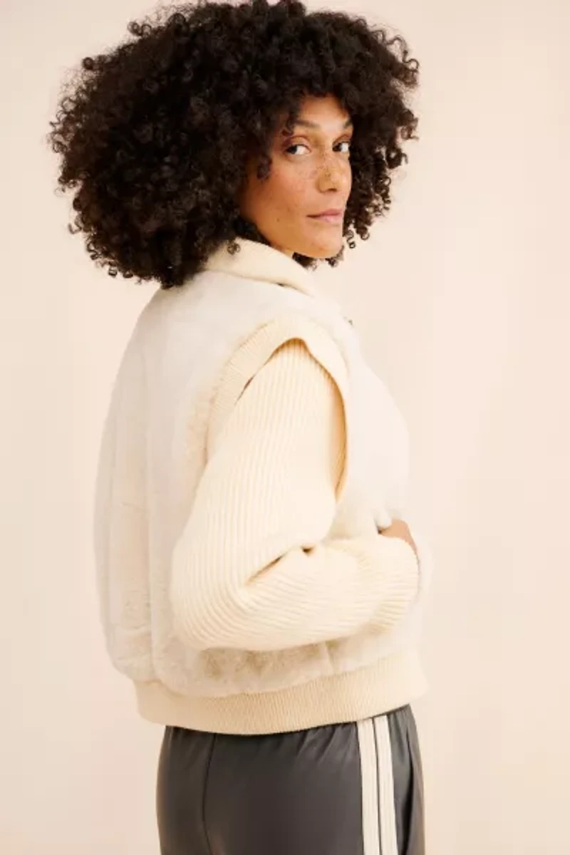 [BLANKNYC] Daydreamer Faux Fur Bomber Jacket