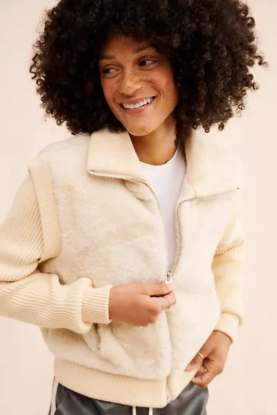 [BLANKNYC] Daydreamer Faux Fur Bomber Jacket