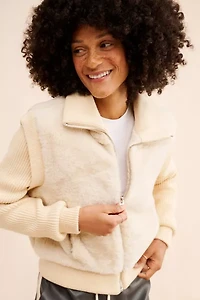 [BLANKNYC] Daydreamer Faux Fur Bomber Jacket