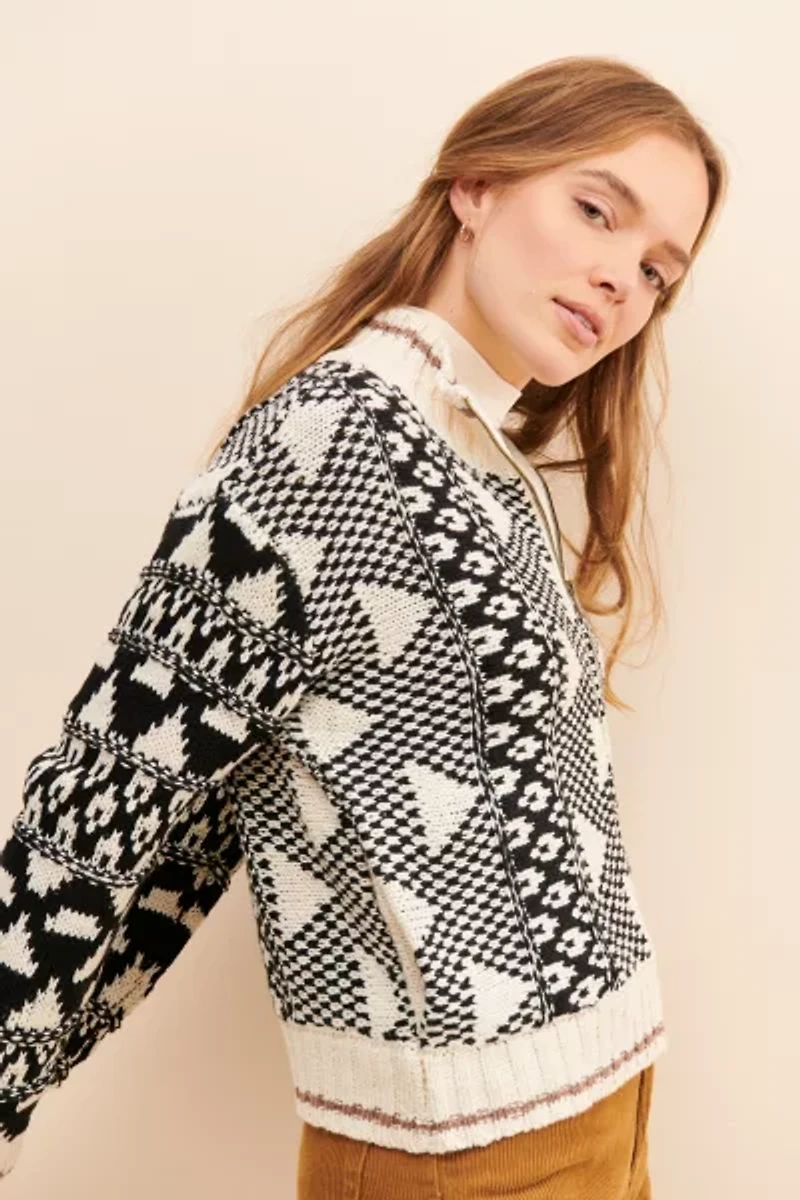 Saltwater Luxe Mixed Print Cardigan