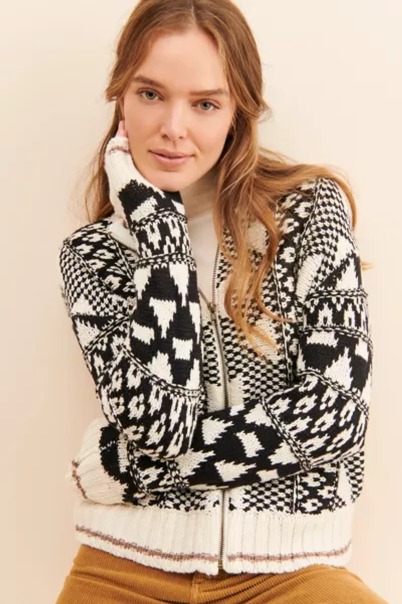 Saltwater Luxe Mixed Print Cardigan