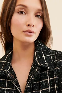 BB Dakota Window Seat Tweed Shirt Jacket