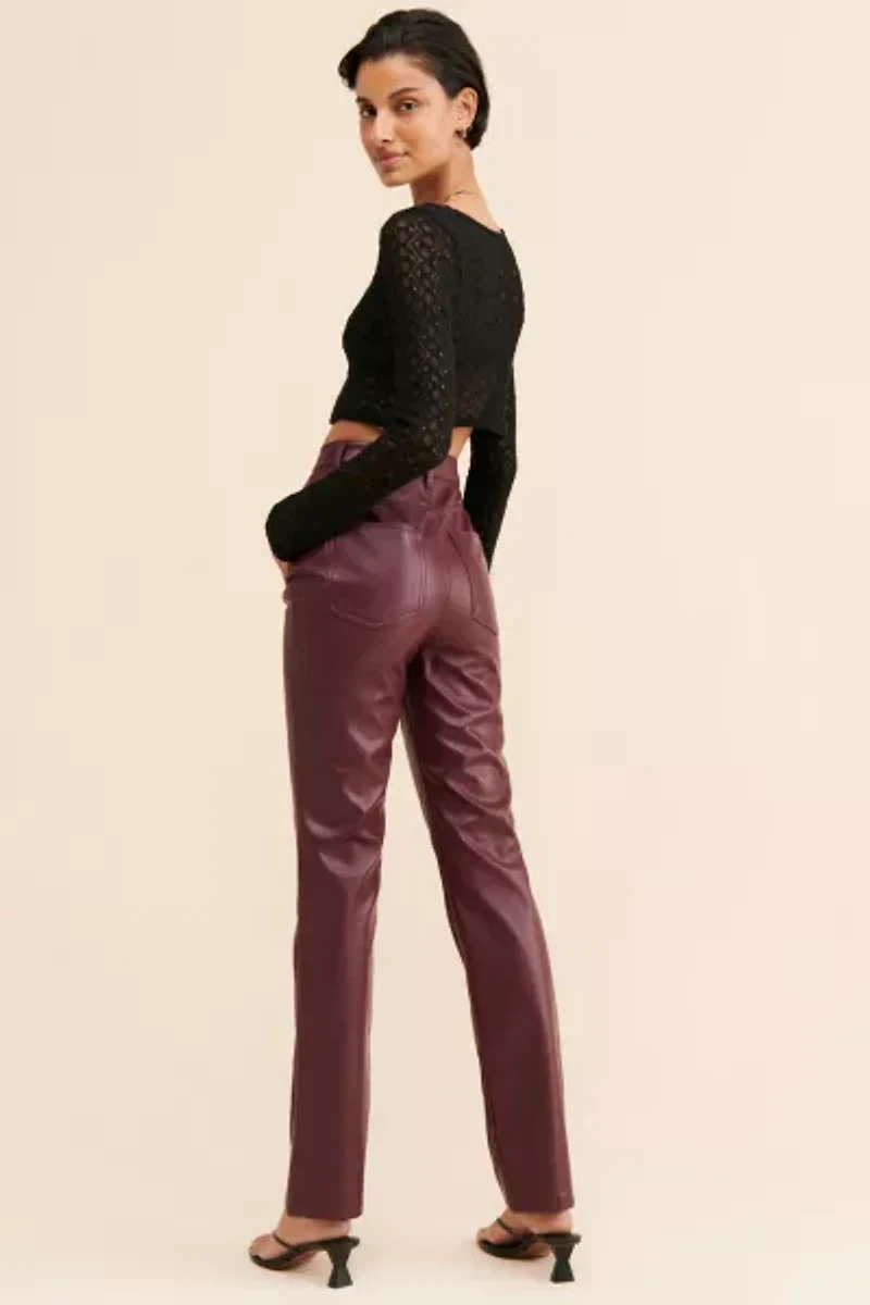 AFRM Heston Vegan Leather Pants
