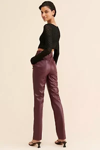 AFRM Heston Vegan Leather Pants