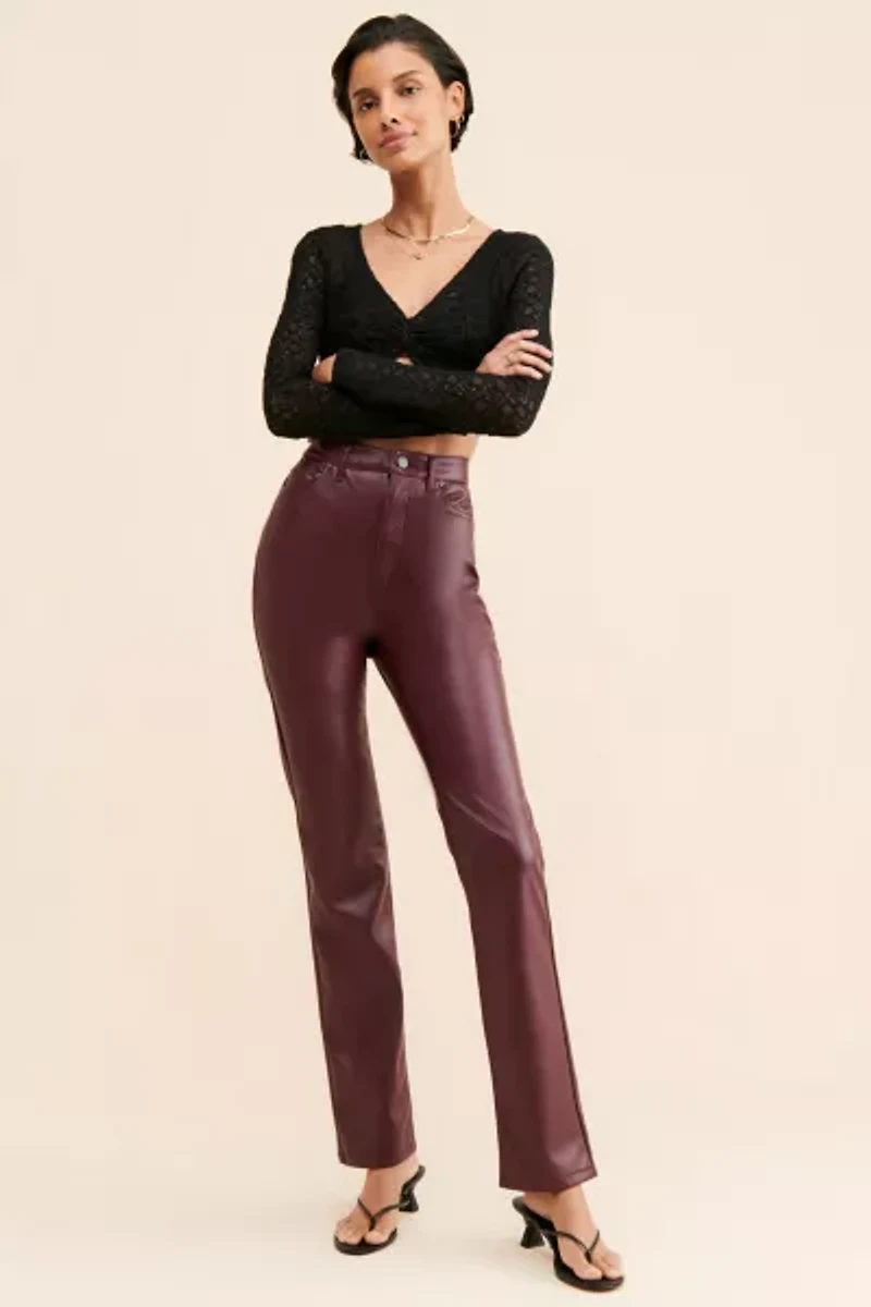 AFRM Heston Vegan Leather Pants