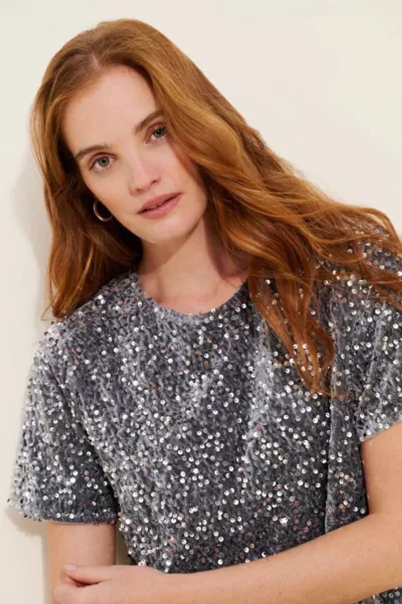 Steve Madden Cressa Sequin Top