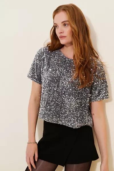 Steve Madden Cressa Sequin Top