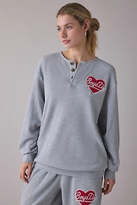 Boys Lie Signature Embroidered Graphic K-Crewneck Thermal Pullover