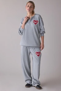 Boys Lie Signature Embroidered Graphic K-Crewneck Thermal Pullover