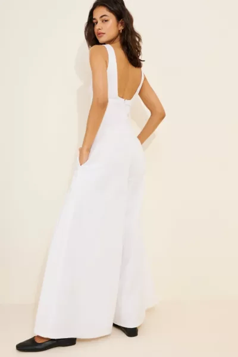 WeWoreWhat Pleated Corset Jumpsuit