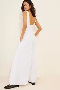 WeWoreWhat Pleated Corset Jumpsuit